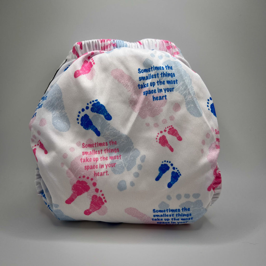 A cloth diaper with Athletic wicking jersey interior 