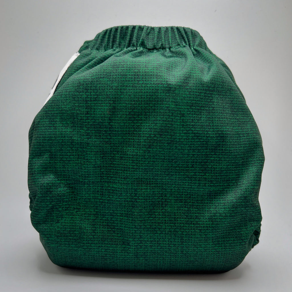 Green Texture Cloth Diaper | Cloth Diaper Pocket | Modern Cloth Diaper | Athletic Wicking Jersey Interior