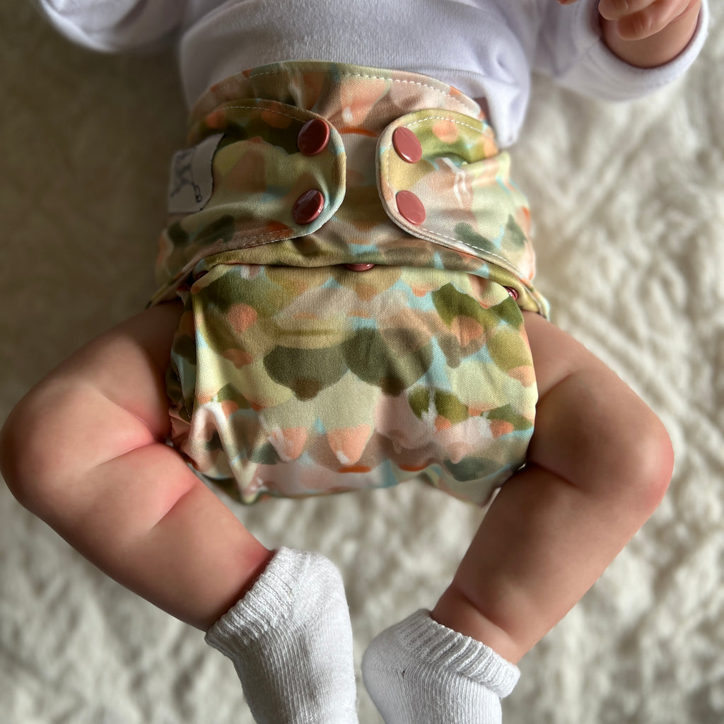 Milky Mountains Cloth Diaper | Cloth Diaper Pocket | Modern Cloth Diaper | Athletic Wicking Jersey Interior