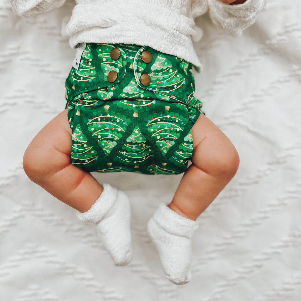 Susie's Trees Cloth Diaper | Cloth Diaper Pocket | Modern Cloth Diaper | Athletic Wicking Jersey Interior