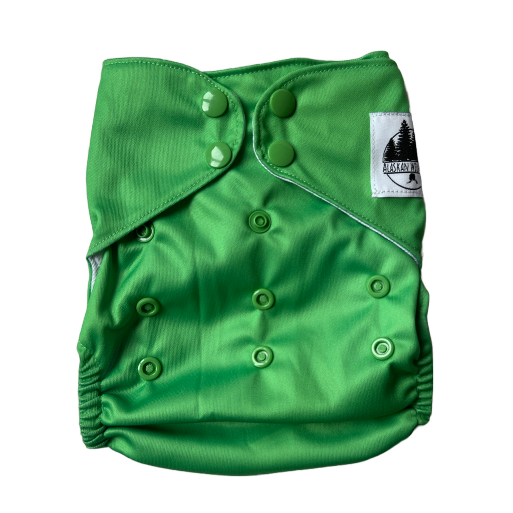 green reusable swim diaper